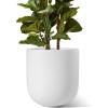 imageLE TAUCI 12 Inch Pots for Plants Ceramic Large Planters for Home Garden Patio Office Indoor Modern Plant Pots with Drainage Hole and Rubber Plug BlackWhite