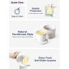 imageLE TAUCI Butter Crock Butter Keeper for Countertop with Water Line Embossed French Butter Container for Spreadable Butter Dishwasher Safe  Bee Pattern 5 oz Set of 1 Arctic White