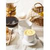 imageLE TAUCI Butter Crock Butter Keeper for Countertop with Water Line Embossed French Butter Container for Spreadable Butter Dishwasher Safe  Bee Pattern 5 oz Set of 1 Arctic White
