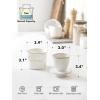 imageLE TAUCI Butter Crock Butter Keeper for Countertop with Water Line Embossed French Butter Container for Spreadable Butter Dishwasher Safe  Bee Pattern 5 oz Set of 1 Arctic White