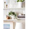 imageLE TAUCI Ceramic Plant Pots 49 Inch Flower Pots with Drainage Hole ampamp Saucer Embossed Planter Pots for Indoor Plant Succulent Orchid Cactus Home Decor  Set of 4 Arctic White49 inch