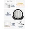 imageLE TAUCI Air Fryer Liners Reusable Easy Clean Ceramic Liners for Air Fryer Basket Air Fryer Accessories AirFryer Basket Bowl White Top 7in Height 3in