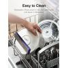imageLE TAUCI Air Fryer Liners Reusable Easy Clean Ceramic Liners for Air Fryer Basket Air Fryer Accessories AirFryer Basket Bowl White Top 7in Height 3in