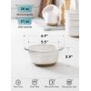imageLE TAUCI Soup Bowls with Handles 20 oz French Onion Soup Crocks Soup Bowl Oven Safe for Chili Beef Stew Ceramic Bowl Set  55 Inch Set of 4 Arctic White