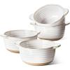 imageLE TAUCI Soup Bowls with Handles 20 oz French Onion Soup Crocks Soup Bowl Oven Safe for Chili Beef Stew Ceramic Bowl Set  55 Inch Set of 4 Arctic White