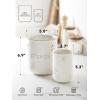 imageLE TAUCI Utensil Holder 69quot53quot Ceramic Kitchen Utensil Holder for Counter top Embossed Cooking Utensil Organizer for Spatula ampamp Spoon Kitchen Decor Set of 2 Arctic White Bee Pattern