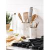 imageLE TAUCI Utensil Holder 69quot53quot Ceramic Kitchen Utensil Holder for Counter top Embossed Cooking Utensil Organizer for Spatula ampamp Spoon Kitchen Decor Set of 2 Arctic White Bee Pattern