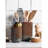 imageLE TAUCI Utensil Holder 73quot54quot Ceramic Kitchen Utensil Holder for Countertop Large Cooking Utensil Crocks for Kitchen Counter Modern Utensil Organizer for Spatula Set of 2 Forest GreenGlaze Marble Dark Olive