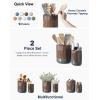 imageLE TAUCI Utensil Holder 73quot54quot Ceramic Kitchen Utensil Holder for Countertop Large Cooking Utensil Crocks for Kitchen Counter Modern Utensil Organizer for Spatula Set of 2 Forest GreenGlaze Marble Dark Olive