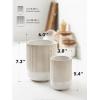 imageLE TAUCI Utensil Holder 73quot54quot Ceramic Kitchen Utensil Holder for Countertop Large Cooking Utensil Crocks for Kitchen Counter Modern Utensil Organizer for Spatula Set of 2 Forest GreenGlaze Arctic White