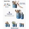imageLE TAUCI Utensil Holder 73quot54quot Ceramic Kitchen Utensil Holder for Countertop Large Cooking Utensil Crocks for Kitchen Counter Modern Utensil Organizer for Spatula Set of 2 Forest GreenGlaze Marble Blue