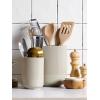 imageLE TAUCI Utensil Holder 73quot54quot Ceramic Kitchen Utensil Holder for Countertop Large Cooking Utensil Crocks for Kitchen Counter Modern Utensil Organizer for Spatula Set of 2 Forest GreenOatmeal Greige