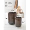 imageLE TAUCI Utensil Holder 73quot54quot Ceramic Kitchen Utensil Holder for Countertop Large Cooking Utensil Crocks for Kitchen Counter Modern Utensil Organizer for Spatula Set of 2 Forest GreenGlaze Marble Dark Olive