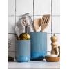 imageLE TAUCI Utensil Holder 73quot54quot Ceramic Kitchen Utensil Holder for Countertop Large Cooking Utensil Crocks for Kitchen Counter Modern Utensil Organizer for Spatula Set of 2 Forest GreenGlaze Marble Blue
