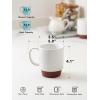 imageLE TAUCI 16oz Ceramic Coffee Mugs Set of 2 Stackable Microwave Safe White
