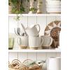 imageLE TAUCI Coffee Mugs 16 ozCeramic Mug Set Embossment Cups for Latte Hot Tea Cappuccino Mocha CocoaSuit For Housewarming Wedding 38 inch Set of 6 Arctic White