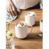 imageLE TAUCI Coffee Mugs 18 ozCeramic Mug Set Coffee Cups for Latte Hot Tea Cappuccino Mocha Cocoa Dishwasher Safe Suit For Housewarming Wedding 35 inch Set of 4 Arctic WhiteFull 15 oz Normal 14 oz
