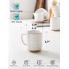 imageLE TAUCI Coffee Mugs 18 ozCeramic Mug Set Coffee Cups for Latte Hot Tea Cappuccino Mocha Cocoa Dishwasher Safe Suit For Housewarming Wedding 35 inch Set of 4 Arctic WhiteFull 12 oz Normal 11 oz