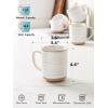 imageLE TAUCI Coffee Mugs 18 ozCeramic Mug Set Coffee Cups for Latte Hot Tea Cappuccino Mocha Cocoa Dishwasher Safe Suit For Housewarming Wedding 35 inch Set of 4 Arctic WhiteFull 18 oz Normal 17 oz