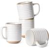 imageLE TAUCI Coffee Mugs 18 ozCeramic Mug Set Coffee Cups for Latte Hot Tea Cappuccino Mocha Cocoa Dishwasher Safe Suit For Housewarming Wedding 35 inch Set of 4 Arctic WhiteFull 18 oz Normal 17 oz