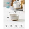 imageLE TAUCI Small Bowls 10 oz Ice Cream Bowl Ceramic Stoneware Bowl Bowls Set for Dessert Fruits Side Dishes Suit For Housewarming  45 Inch Set of 4 Arctic white45 inch
