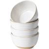imageLE TAUCI Small Bowls 10 oz Ice Cream Bowl Ceramic Stoneware Bowl Bowls Set for Dessert Fruits Side Dishes Suit For Housewarming  45 Inch Set of 4 Arctic white45 inch