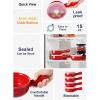 imageLE TAUCI Soup Bowls with Handles and Silicone Lids 15 Oz French Onion Soup Crocks NonToxic Ceramic Soup Bowls for Noodles Stew Cereal and Chilli Oven Microwave Dishwasher Safe Set of 4 RedRed