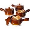imageLE TAUCI French Onion Soup Bowls 16 Ounce Ceramic Soup Bowls with Handles Ceramic Soup Crocks with Lids for Soup Cereal Chilli Beef Stew Oven Safe Stackable Serving Bowls Set Set of 416 Ounces