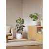 imageLE TAUCI 12 Inch Pots for Plants Ceramic Plant Pots with Drainage Holes and Saucers Elegant and Durable Large Plant Pot Perfect for Home ampamp Office Decor BlackWhite