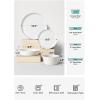 imageLE TAUCI 18Piece Ceramic Dinnerware Set Service for 6  White Farmhouse Deeper Plates ampamp Bowls 10quot Dinner 8quot Salad 6quot Bowls Stackable Chip Resistant Stoneware DishesWhite
