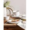 imageLE TAUCI 18Piece Ceramic Dinnerware Set Service for 6  White Farmhouse Deeper Plates ampamp Bowls 10quot Dinner 8quot Salad 6quot Bowls Stackable Chip Resistant Stoneware DishesWhite