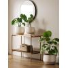 imageLE TAUCI Ceramic Planters 12 Inch Pots for Plants Indoor Plant Pots with Drainage Holes and Saucers Modern Planters Fit Mid Century Plant Stand Flower Pots for Indoor Plants BlackReactive Glaze Beige