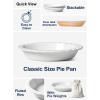 imageLE TAUCI Ceramic Pie Dish and Pie Weights Set 9 Inches Deep Pie Pans for Baking 52 OZ Round Fluted Pie Plates for Apple Pie Quiche Pot Pies Tart  Set of 2 Classic WhiteClassic White