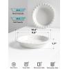 imageLE TAUCI Ceramic Pie Dish and Pie Weights Set 9 Inches Deep Pie Pans for Baking 52 OZ Round Fluted Pie Plates for Apple Pie Quiche Pot Pies Tart  Set of 2 Classic WhiteClassic White