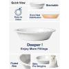 imageLE TAUCI Ceramic Pie Dish and Pie Weights Set 9 Inches Deep Pie Pans for Baking 52 OZ Round Fluted Pie Plates for Apple Pie Quiche Pot Pies Tart  Set of 2 Classic WhiteClassic White