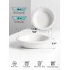 imageLE TAUCI Ceramic Pie Dish and Pie Weights Set 9 Inches Deep Pie Pans for Baking 52 OZ Round Fluted Pie Plates for Apple Pie Quiche Pot Pies Tart  Set of 2 Classic WhiteClassic White