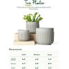 imageLE TAUCI Fluted Ceramic Planters Set of 3  837  57 in Star White Reactive Cylinder Indoor Plant Pots with Drainage Plug ampamp Mesh Glossy Stoneware Flower Pots for Succulents HerbsReactive Glaze Star White