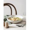 imageLE TAUCI Pasta Bowls 46oz Large Salad Bowl Ceramic Embossment Stoneware Serving Plate for Fruits Noodle Dinner Housewarming Wedding Present  9 Inch Set of 4 Arctic WhiteArctic WhiteLine