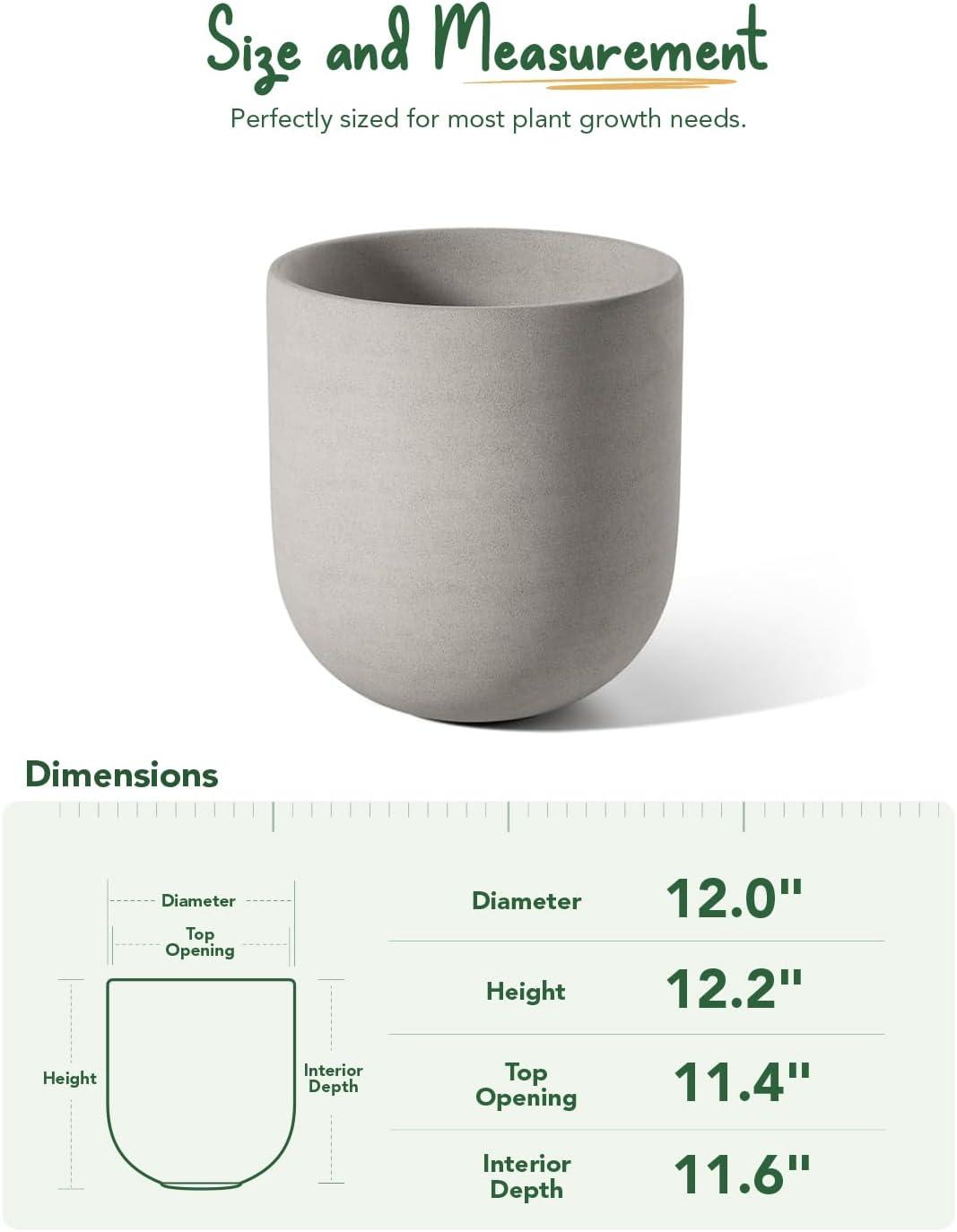 imageLE TAUCI 8 Inch Plant Pot Ceramic Pot with Drainage Hole ampamp Rubber Plug Indoor Planter for Herbs ampamp Small Houseplants Cylinder Planter for Home Office WhiteNeutral Gray