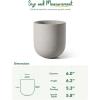 image:imageLE TAUCI 8 Inch Plant Pot Ceramic Pot with Drainage Hole amp Rubber Plug Indoor Planter for Herbs amp Small Houseplants Cylinder Planter for Home Office Neutral GrayNeutral Gray