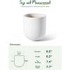 image:imageLE TAUCI 8 Inch Plant Pot Ceramic Pot with Drainage Hole amp Rubber Plug Indoor Planter for Herbs amp Small Houseplants Cylinder Planter for Home Office Neutral GrayWhite