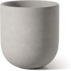 image:imageLE TAUCI 8 Inch Plant Pot Ceramic Pot with Drainage Hole amp Rubber Plug Indoor Planter for Herbs amp Small Houseplants Cylinder Planter for Home Office Neutral GrayNeutral Gray