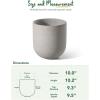 image:imageLE TAUCI 8 Inch Plant Pot Ceramic Pot with Drainage Hole amp Rubber Plug Indoor Planter for Herbs amp Small Houseplants Cylinder Planter for Home Office Neutral GrayNeutral Gray