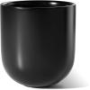 image:imageLE TAUCI 8 Inch Plant Pot Ceramic Pot with Drainage Hole amp Rubber Plug Indoor Planter for Herbs amp Small Houseplants Cylinder Planter for Home Office Neutral GrayBlack
