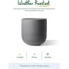 image:imageLE TAUCI 8 Inch Plant Pot Ceramic Pot with Drainage Hole amp Rubber Plug Indoor Planter for Herbs amp Small Houseplants Cylinder Planter for Home Office Neutral GrayCharcoal Gray