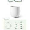 image:imageLE TAUCI 8 Inch Plant Pot Ceramic Pot with Drainage Hole amp Rubber Plug Indoor Planter for Herbs amp Small Houseplants Cylinder Planter for Home Office Neutral GrayWhite