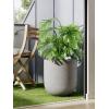 image:imageLE TAUCI 8 Inch Plant Pot Ceramic Pot with Drainage Hole amp Rubber Plug Indoor Planter for Herbs amp Small Houseplants Cylinder Planter for Home Office Neutral GrayNeutral Gray