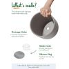 image:imageLE TAUCI 8 Inch Plant Pot Ceramic Pot with Drainage Hole amp Rubber Plug Indoor Planter for Herbs amp Small Houseplants Cylinder Planter for Home Office Neutral GrayNeutral Gray