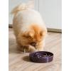 image:imageLE TAUCI Ceramic Slow Feeder Dog Bowls Elevated 3 Cup Raised Bowl with Wooden Stand for Medium Large Breed Slow Down Eating Puzzle Dog Food Bowl Star YellowMaze Purple