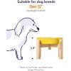 image:imageLE TAUCI Ceramic Slow Feeder Dog Bowls Elevated 3 Cup Raised Bowl with Wooden Stand for Medium Large Breed Slow Down Eating Puzzle Dog Food Bowl Star YellowStar YellowStand